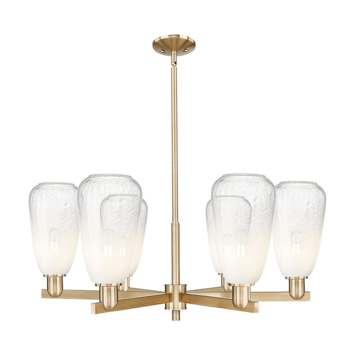 Innovations BH Almond 6Lt 24" Stem Chandelier, CBZ/OP - 716-6CR-CB-G480-6OP