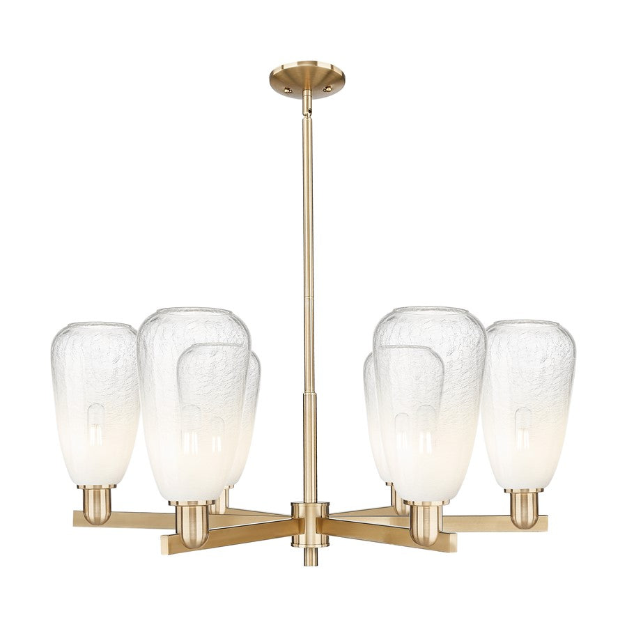 Innovations BH Almond 6Lt 24" Stem Chandelier, CBZ/OP - 716-6CR-CB-G480-6OP