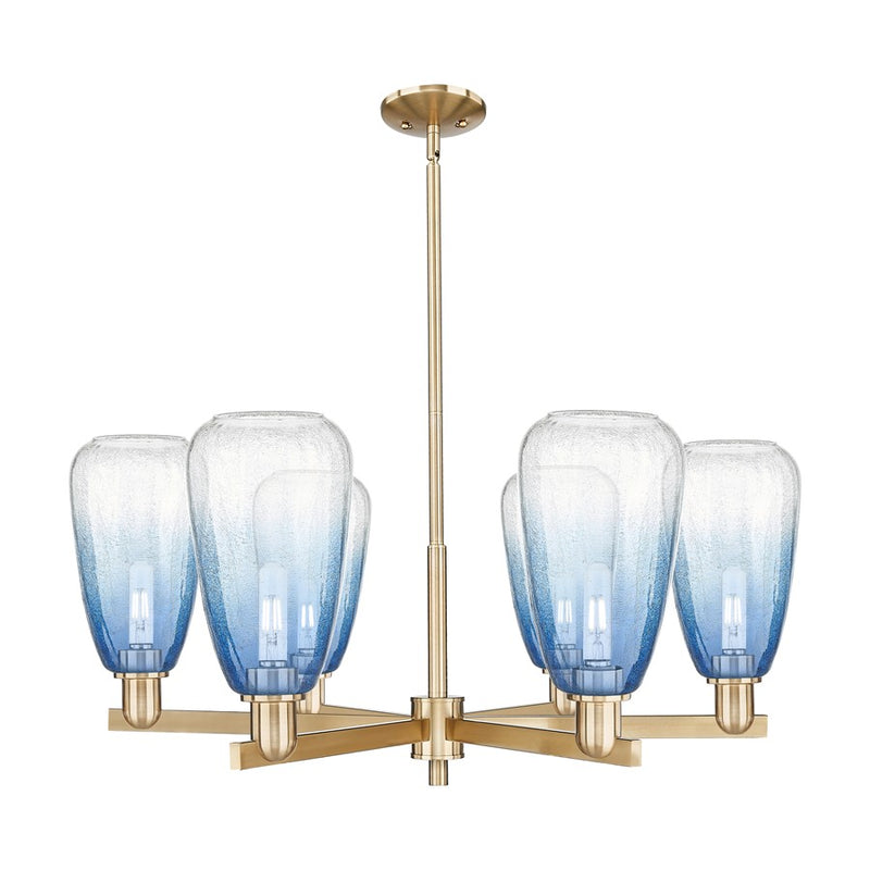 Innovations BH Almond 6Lt 24" Stem Chandelier, CBZ/CL - 716-6CR-CB-G480-6SB