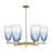 Innovations BH Almond 6Lt 24" Stem Chandelier, CBZ/CL - 716-6CR-CB-G480-6SB