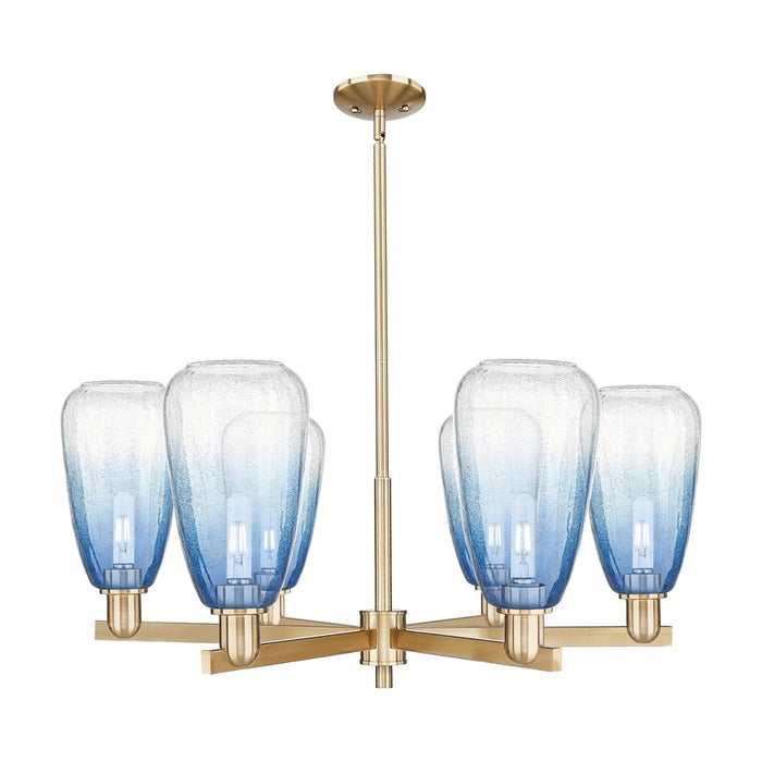 Innovations BH Almond 6Lt 24" Stem Chandelier, CBZ/CL - 716-6CR-CB-G480-6SB