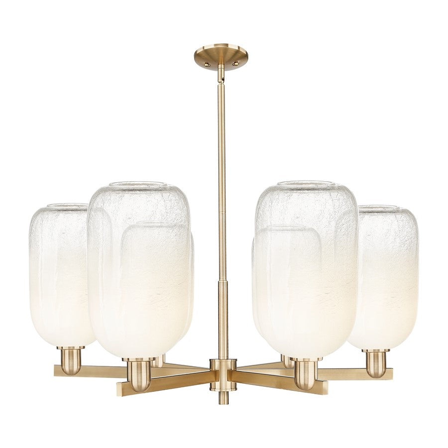 Innovations BH Cloche 6Lt 24" Stem Chandelier, CBZ/OP - 716-6CR-CB-G482-7OP