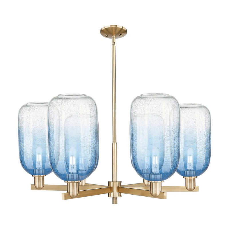 Innovations BH Cloche 6Lt 24" Stem Chandelier, CBZ/CL - 716-6CR-CB-G482-7SB