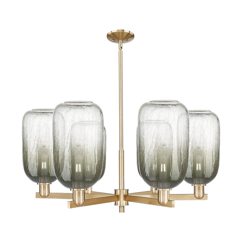 Innovations BH Cloche 6Lt 24" Stem Chandelier, CBZ/SL - 716-6CR-CB-G482-7SL