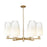 Innovations BH Flute 6Lt 24" Stem Chandelier, CBZ/OP - 716-6CR-CB-G484-7OP