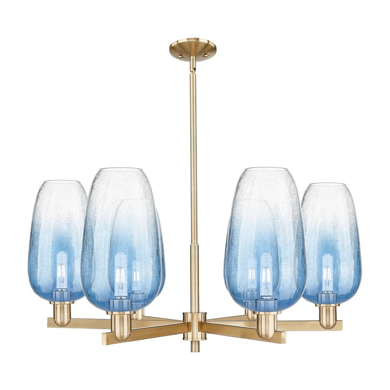 Innovations BH Flute 6Lt 24" Stem Chandelier, CBZ/CL - 716-6CR-CB-G484-7SB