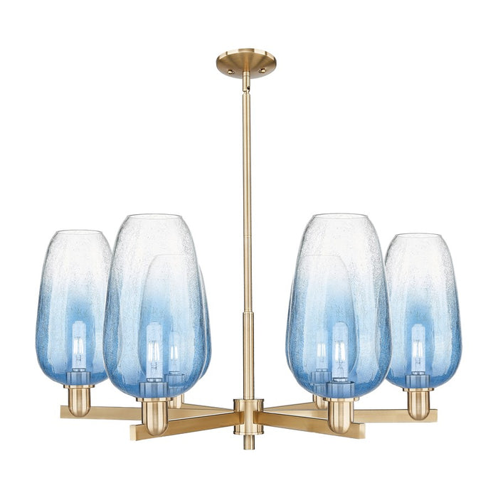 Innovations BH Flute 6Lt 24" Stem Chandelier, CBZ/CL - 716-6CR-CB-G484-7SB