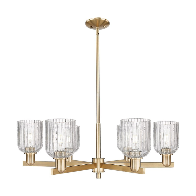 Innovations Bridal Veil 6Lt 35" Stem Chandelier, CBZ/Clear - 716-6CR-CB-G559-5CL