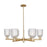 Innovations Bridal Veil 6Lt 35" Stem Chandelier, CBZ/Clear - 716-6CR-CB-G559-5CL