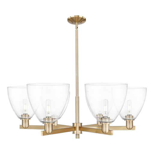 Innovations Bristol 39in 6-Light Chandelier | Industrial Champagne Bronze Steel and Clear Glass | Dining Room & Living Room | Model 716-6CR-CB-GBD-92
