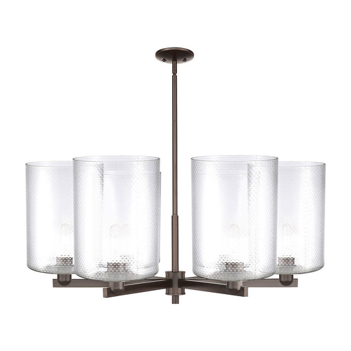 Innovations Cobbleskill 39in 6-Light Chandelier | Industrial Oil Rubbed Bronze Steel and Clear Glass | Dining Room & Living Room | Model 716-6CR-OB-G112-L