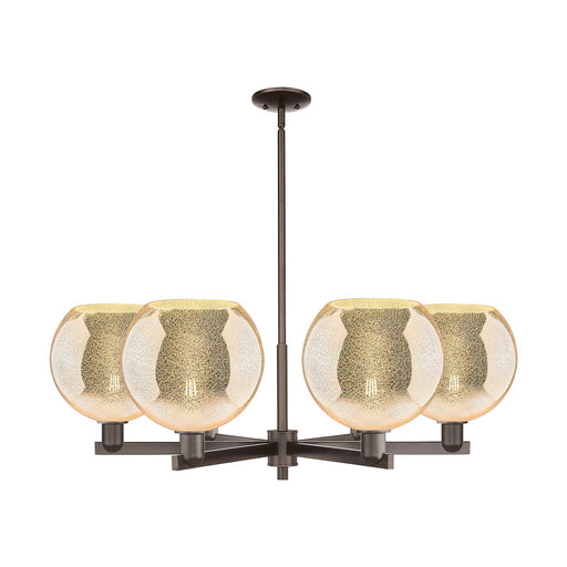 Innovations Athens 40in 6-Light Chandelier | Industrial Oil Rubbed Bronze Steel and Mercury Glass | Dining Room & Living Room | Model 716-6CR-OB-G128-10