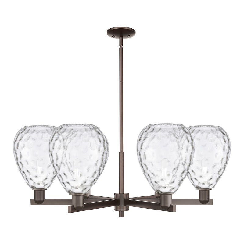 Innovations Waverly 38in 6-Light Chandelier | Industrial Oil Rubbed Bronze Steel and Clear Glass | Dining Room & Living Room | Model 716-6CR-OB-G372