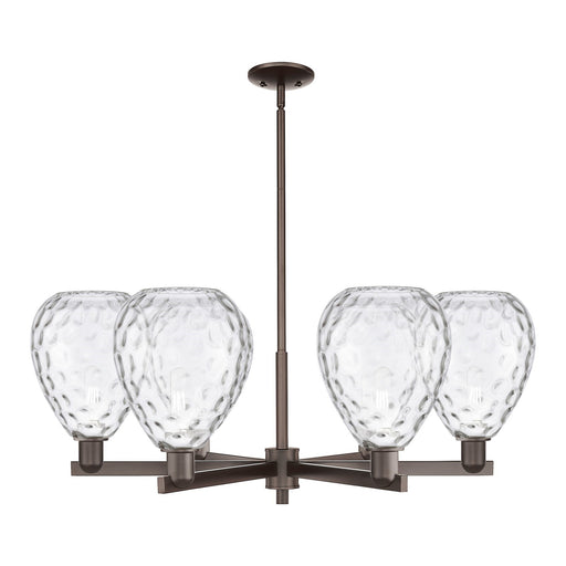 Innovations Waverly 38in 6-Light Chandelier | Industrial Oil Rubbed Bronze Steel and Clear Glass | Dining Room & Living Room | Model 716-6CR-OB-G372
