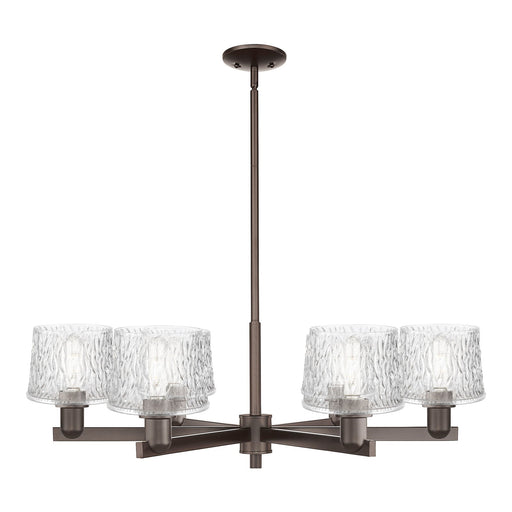 Innovations Niagara 36in 6-Light Chandelier | Industrial Oil Rubbed Bronze Steel and Clear Glass | Dining Room & Living Room | Model 716-6CR-OB-G402