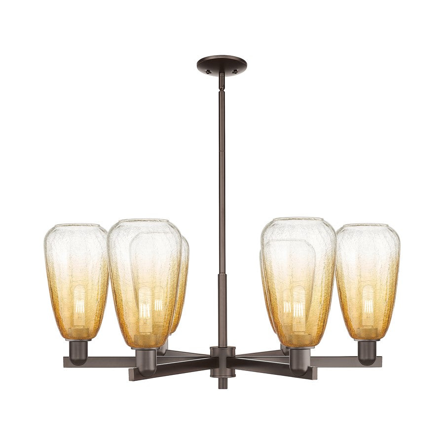 Innovations BH Almond 6Lt 24" Stem Chandelier, OB/AM - 716-6CR-OB-G480-6AM