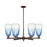 Innovations BH Almond 6Lt 24" Stem Chandelier, OB/SB - 716-6CR-OB-G480-6SB