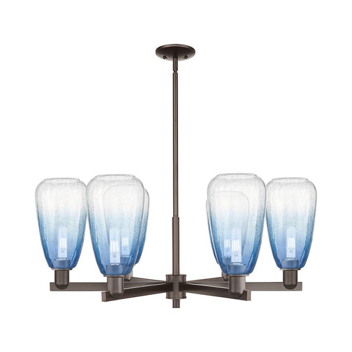 Innovations BH Almond 6Lt 24" Stem Chandelier, OB/SB - 716-6CR-OB-G480-6SB