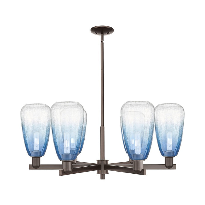 Innovations BH Almond 6Lt 24" Stem Chandelier, OB/SB - 716-6CR-OB-G480-6SB