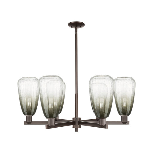 Innovations BH Almond 6Lt 24" Stem Chandelier, OB/SL - 716-6CR-OB-G480-6SL