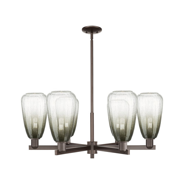 Innovations BH Almond 6Lt 24" Stem Chandelier, OB/SL - 716-6CR-OB-G480-6SL