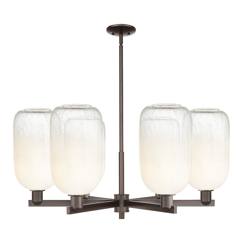 Innovations BH Cloche 6Lt 24" Stem Chandelier, BZ/Opal - 716-6CR-OB-G482-7OP