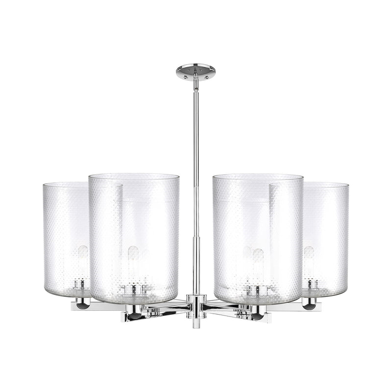 Innovations Cobbleskill 39in 6-Light Chandelier | Industrial Polished Chrome and Clear Glass | Dining Room & Living Room | Model 716-6CR-PC-G112-L