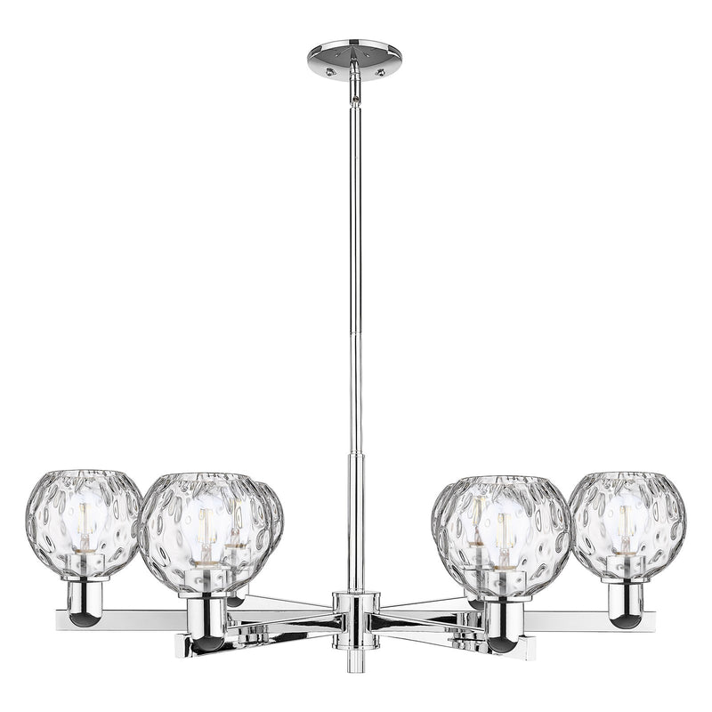 Innovations Athens 36in 6-Light Chandelier | Industrial Polished Chrome and Clear Water Glass | Dining Room & Living Room | Model 716-6CR-PC-G1215-6