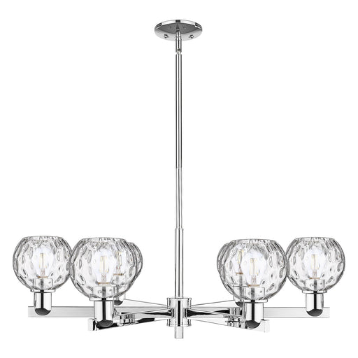 Innovations Athens 36in 6-Light Chandelier | Industrial Polished Chrome and Clear Water Glass | Dining Room & Living Room | Model 716-6CR-PC-G1215-6