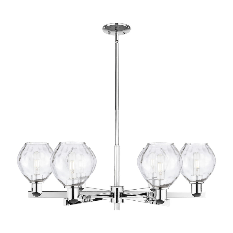 Innovations Waverly 36in 6-Light Chandelier | Industrial Polished Chrome and Clear Glass | Dining Room & Living Room | Model 716-6CR-PC-G362