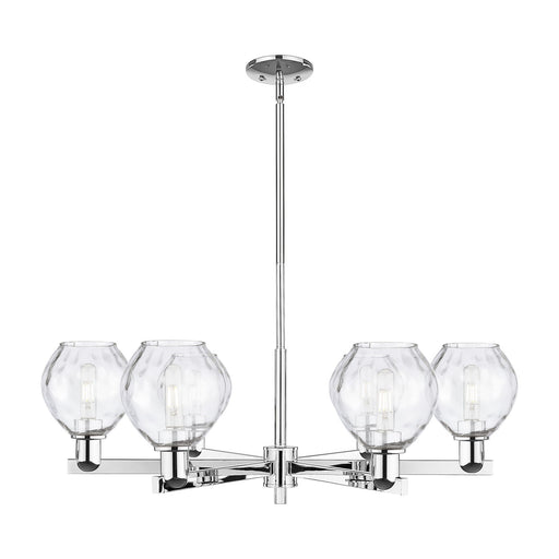 Innovations Waverly 36in 6-Light Chandelier | Industrial Polished Chrome and Clear Glass | Dining Room & Living Room | Model 716-6CR-PC-G362