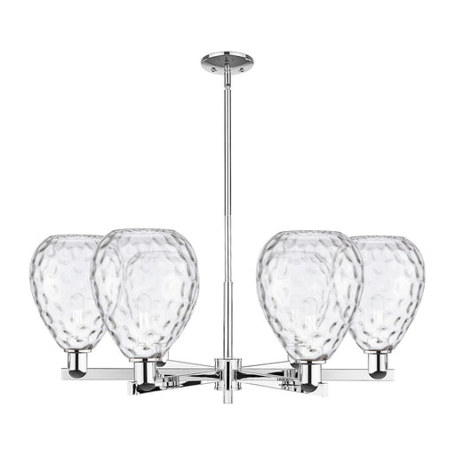 Innovations Waverly 38in 6-Light Chandelier | Industrial Polished Chrome and Clear Glass | Dining Room & Living Room | Model 716-6CR-PC-G372