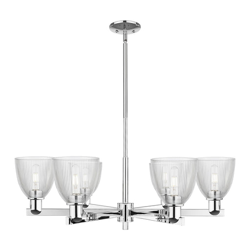 Innovations Castile 36in 6-Light Chandelier | Industrial Polished Chrome and Clear Glass | Dining Room & Living Room | Model 716-6CR-PC-G382