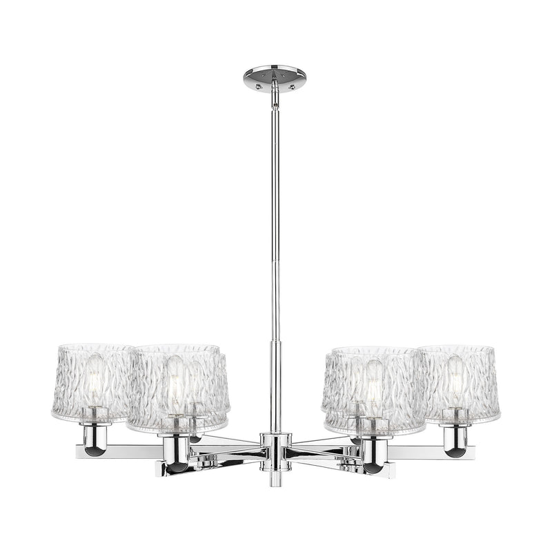 Innovations Niagara 36in 6-Light Chandelier | Industrial Polished Chrome and Clear Glass | Dining Room & Living Room | Model 716-6CR-PC-G402