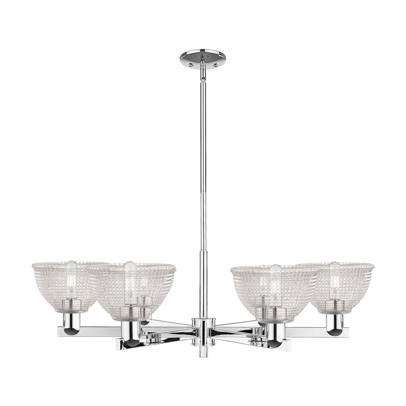Innovations Arietta 38in 6-Light Chandelier | Industrial Polished Chrome and Clear Glass | Dining Room & Living Room | Model 716-6CR-PC-G422