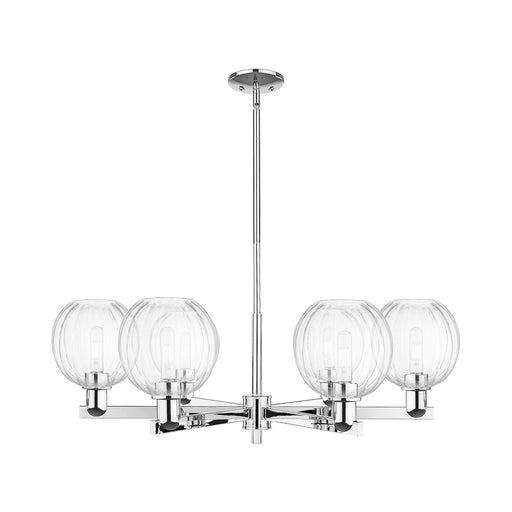 Innovations Preston 6Lt 24" Globe Stem Chandelier, CH/CL - 716-6CR-PC-G458-7CL