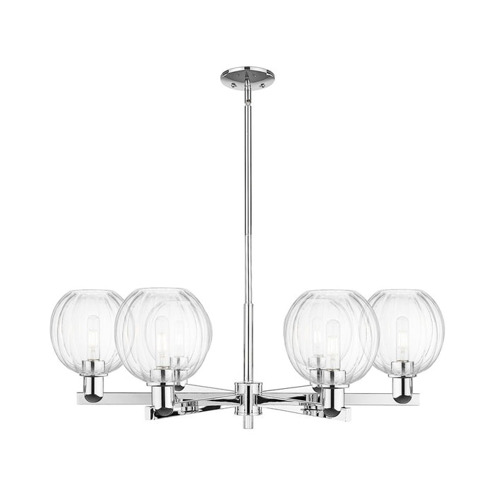 Innovations Preston 6Lt 24" Globe Stem Chandelier, CH/CL - 716-6CR-PC-G458-7CL