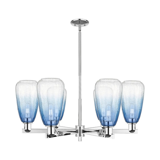 Innovations BH Almond 6Lt 24" Stem Chandelier, CH/SB - 716-6CR-PC-G480-6SB