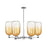 Innovations BH Cloche 6Lt 24" Stem Chandelier, CH/AM - 716-6CR-PC-G482-7AM