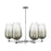 Innovations BH Flute 6Lt 24" Stem Chandelier, CH/SL - 716-6CR-PC-G484-7SL