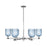 Innovations Bridal Veil 6Lt 35" Stem Chandelier, CH/Blue - 716-6CR-PC-G559-5BL