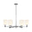 Innovations Bridal Veil 6Lt 35" Stem Chandelier, CH/GW - 716-6CR-PC-G559-5GWH