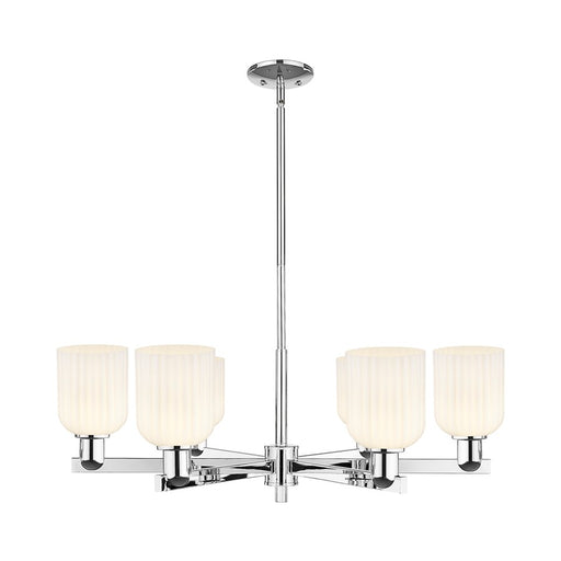 Innovations Bridal Veil 6Lt 35" Stem Chandelier, CH/GW - 716-6CR-PC-G559-5GWH