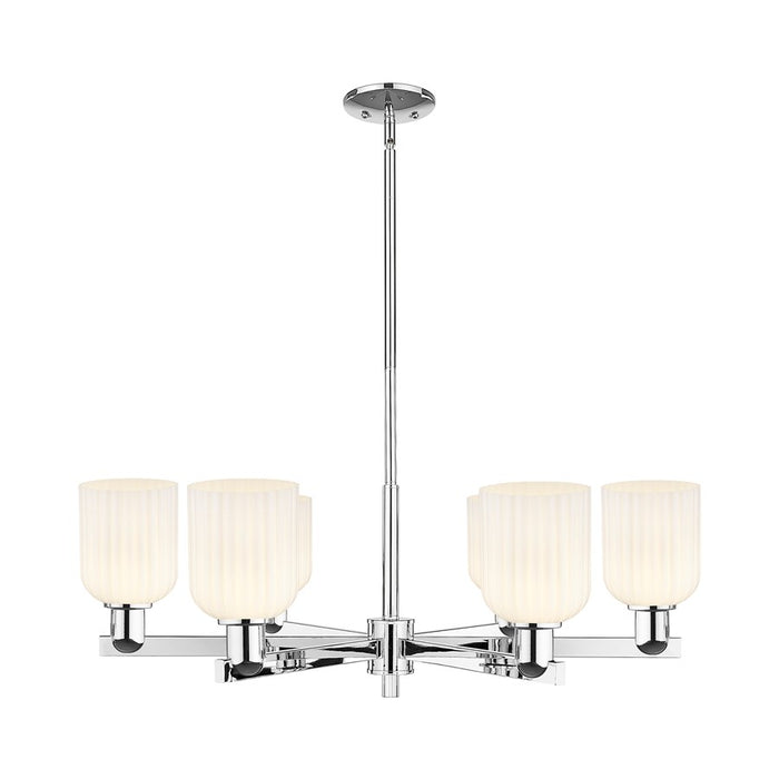 Innovations Bridal Veil 6Lt 35" Stem Chandelier, CH/GW - 716-6CR-PC-G559-5GWH