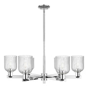 Innovations Bridal Veil 6Lt 35" Stem Chandelier, CH/Seed - 716-6CR-PC-G559-5SDY