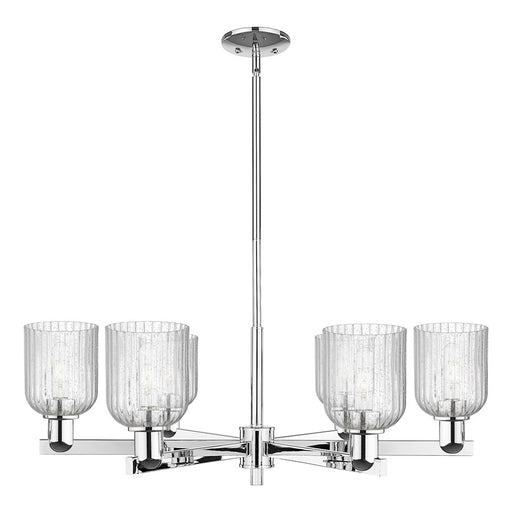 Innovations Bridal Veil 6Lt 35" Stem Chandelier, CH/Seed - 716-6CR-PC-G559-5SDY