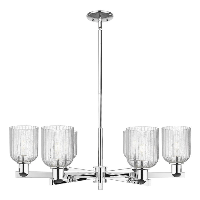 Innovations Bridal Veil 6Lt 35" Stem Chandelier, CH/Seed - 716-6CR-PC-G559-5SDY