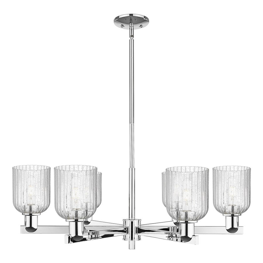 Innovations Bridal Veil 6Lt 35" Stem Chandelier, CH/Seed - 716-6CR-PC-G559-5SDY