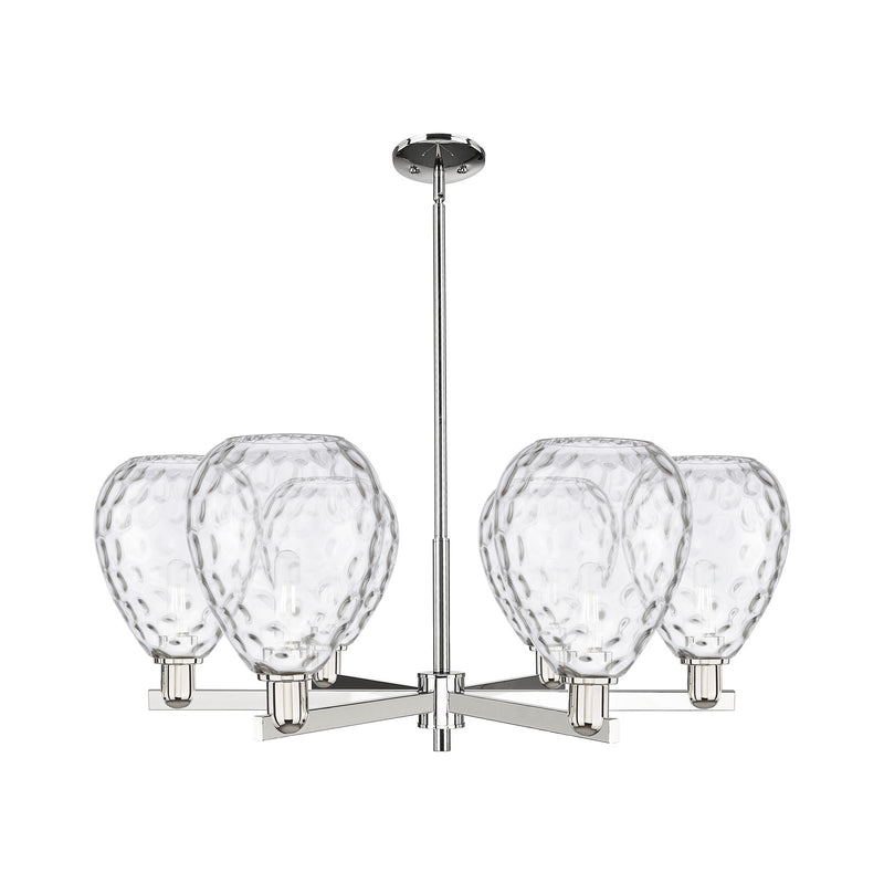 Innovations Waverly 38in 6-Light Chandelier | Industrial Polished Nickel and Clear Glass | Dining Room & Living Room | Model 716-6CR-PN-G372