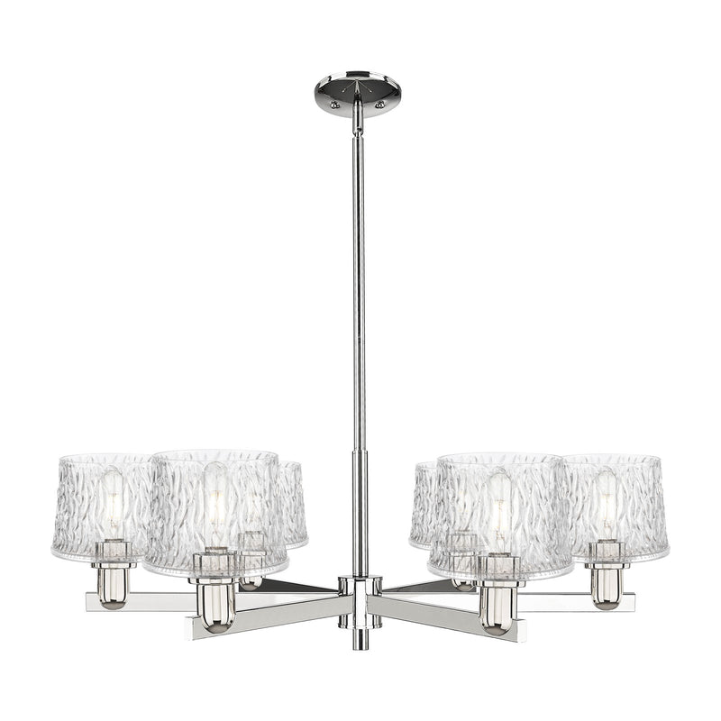 Innovations Niagara 36in 6-Light Chandelier | Industrial Polished Nickel and Clear Glass | Dining Room & Living Room | Model 716-6CR-PN-G402
